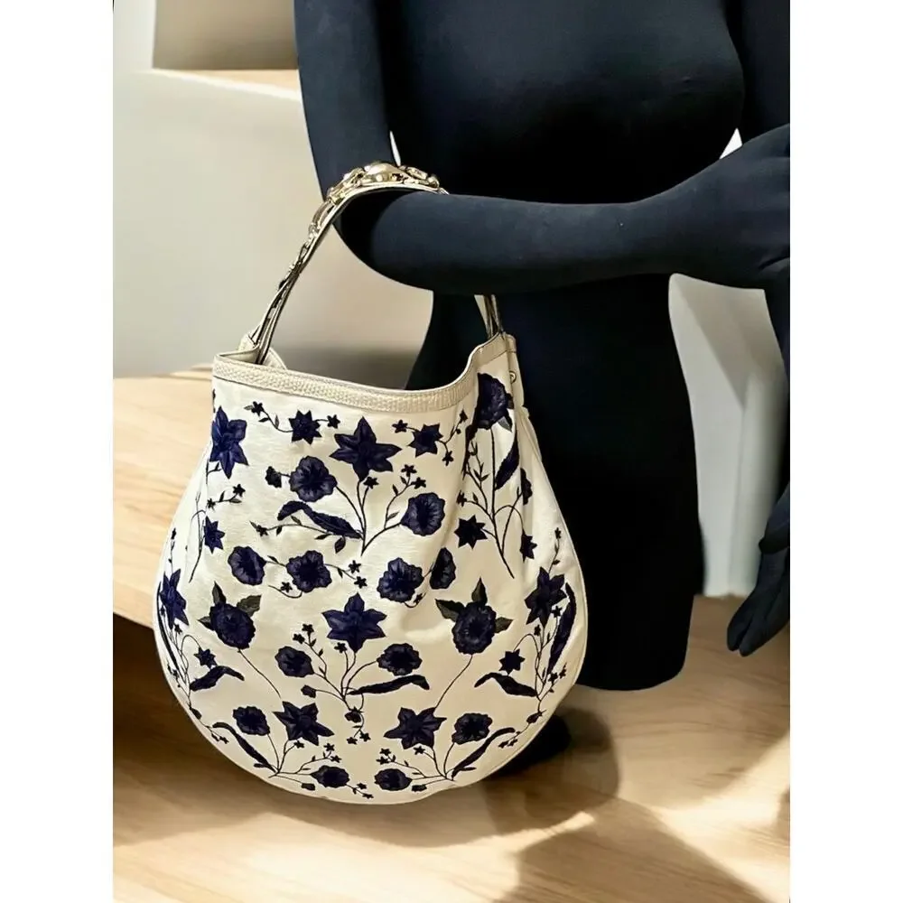 GUCCI 171295 Flora Wave Hobo Bag